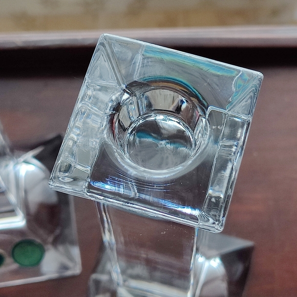 2 Bohemian (Czech Republic) 24% PBO lead crystal candle stick holders - Picture 5 of 16